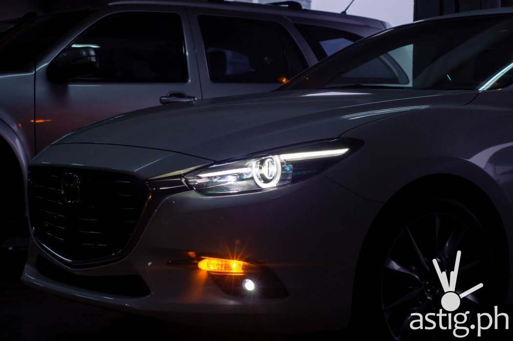 LED lights enhance the strong features of the 2017 Mazda3