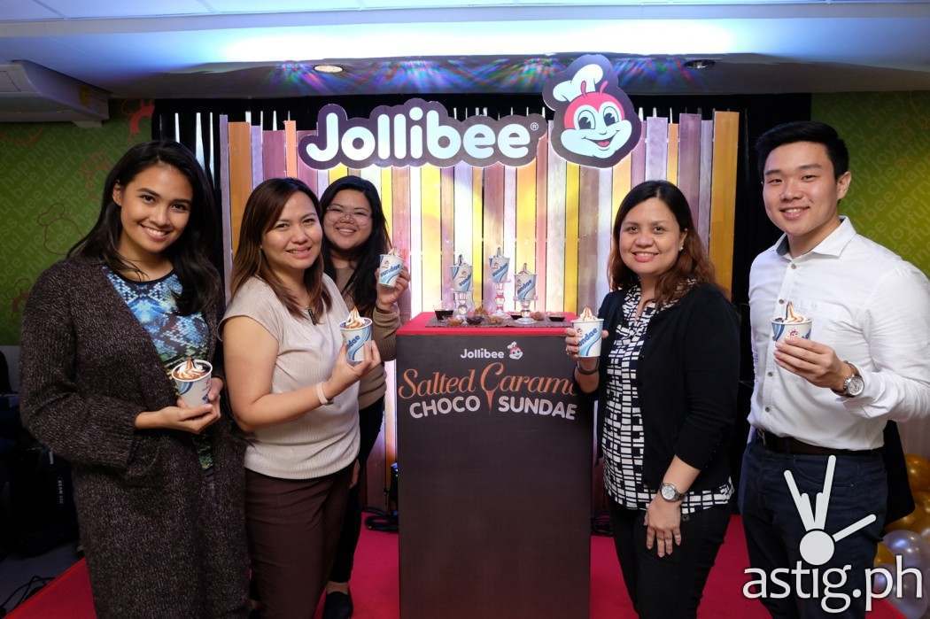 Jollibee Philippines' Marketing team presenting the new Jollibee Salted Caramel Choco Sundae