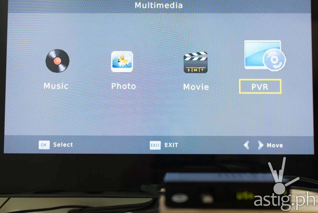 Multimedia player menu - WOW TV Box