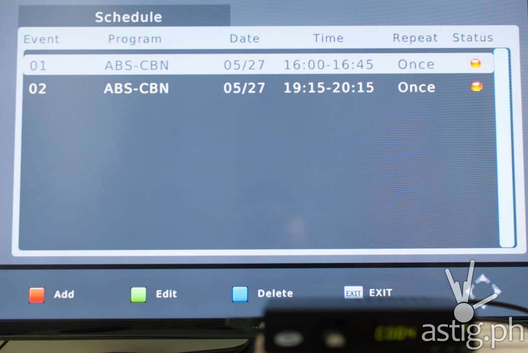 You can schedule recordings of live television broadcasts on the WOW! TV Box