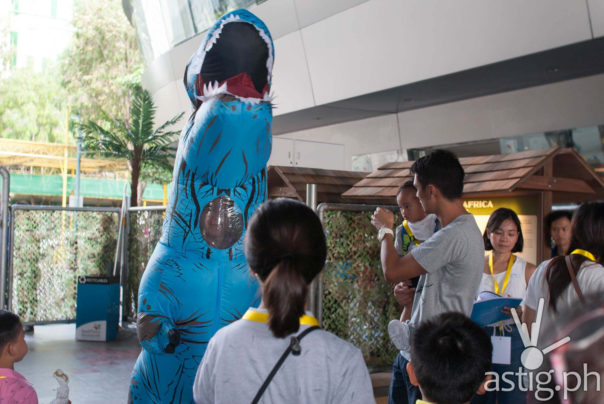 Dinosaur mascot - Dinosaurs Around The World exhibit - Mind Museum BGC