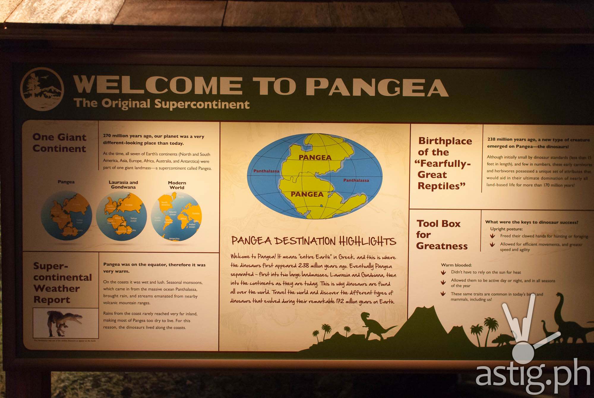 Welcome to Pangea - Dinosaurs Around The World exhibit - Mind Museum BGC