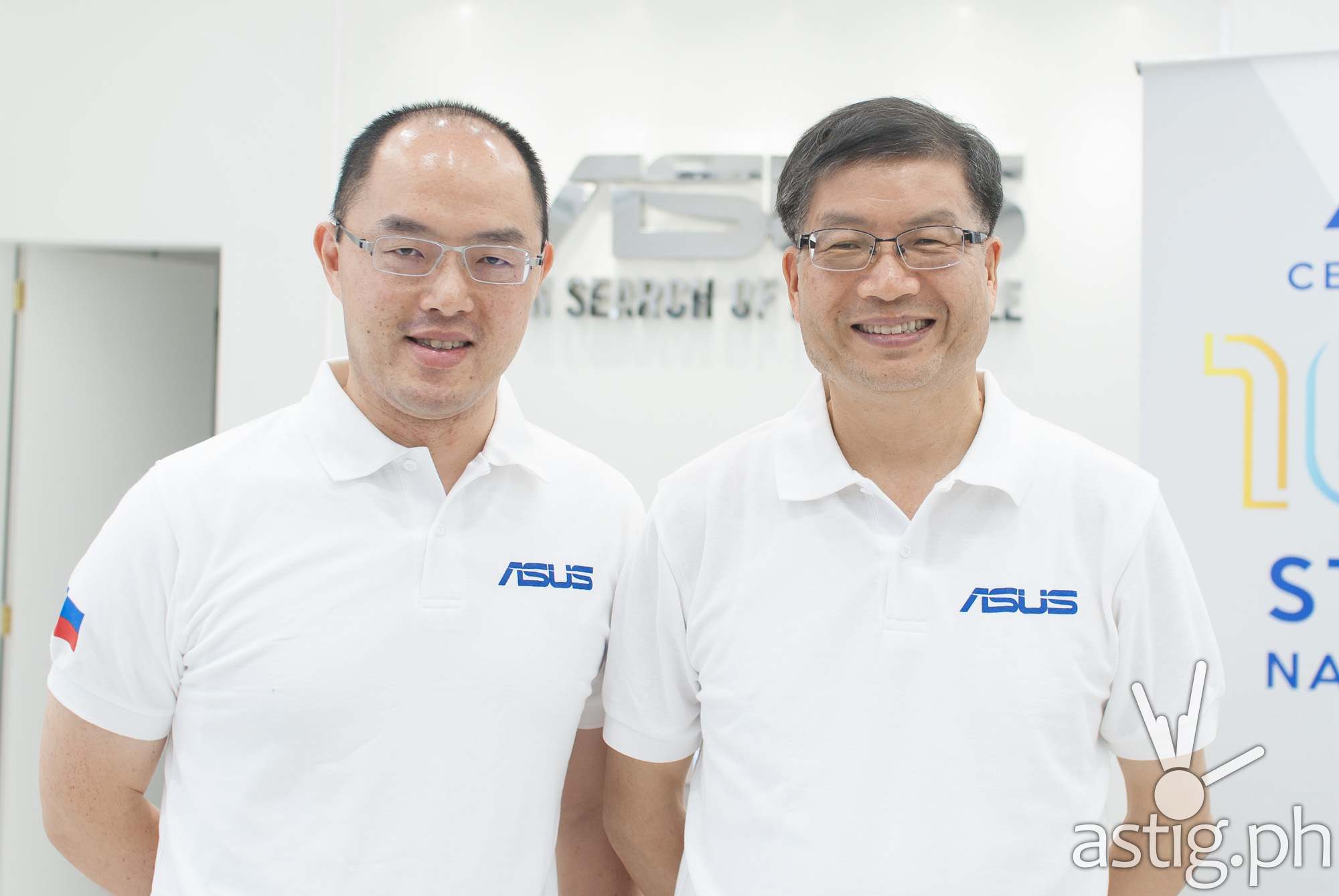 ASUS Philippines Country Manager George Su with ASUS Global CEO Jerry Shen