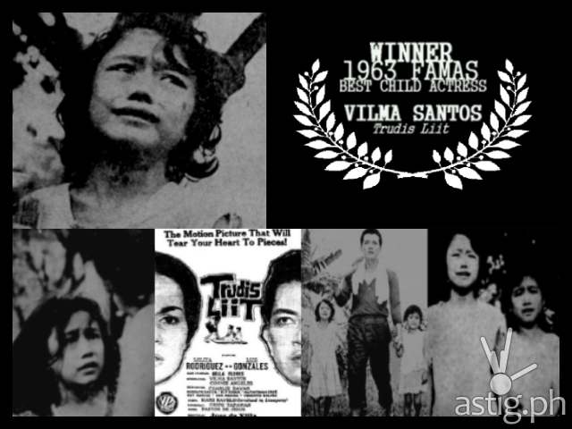 10 year-old Vilma Santos won Best Child actress in the 1963 film Trudis Liit (via starforallseasons.com)