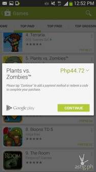 Step 1: Select the application you wish to install and purchase