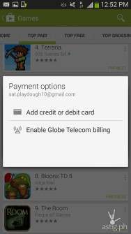 Step 2: Choose the Globe Telecom billing payment option