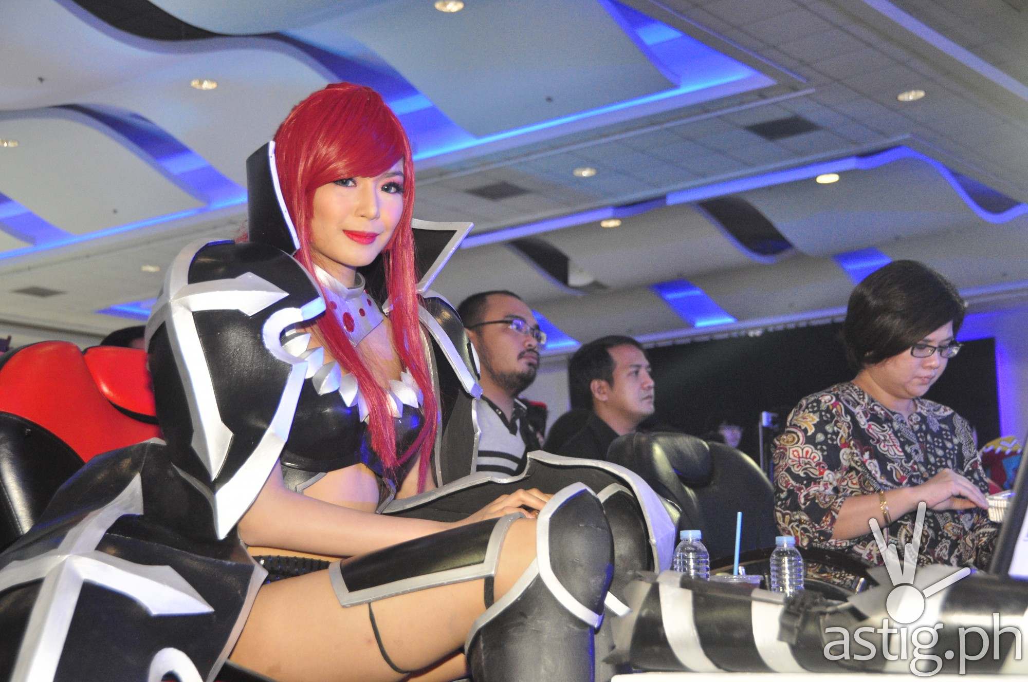 Myrtle Sarrosa sits at the judges table of Best Of Anime 2014