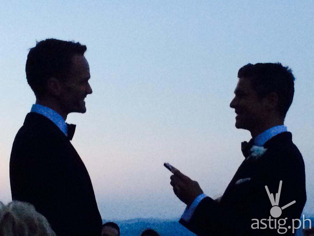 David Burtka and Neil Patrick Harris at their wedding ceremony in Italy