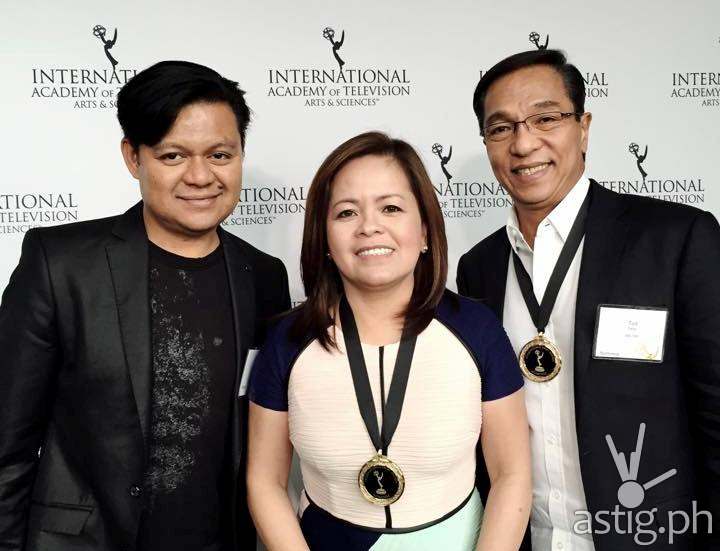 ABS-CBN reporter Don Tagala, Integrated News and Current Affairs head Ging Reyes, and TV Patrol anchor Ted Failon (Photo courtesy of Don Tagala)