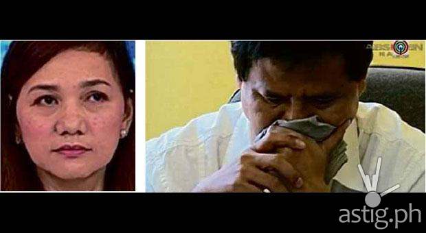 Gov Edgardo Tallado cries on national television Wednesday after his wife, Josefina “Josie” Baning Tallado went missing on Monday