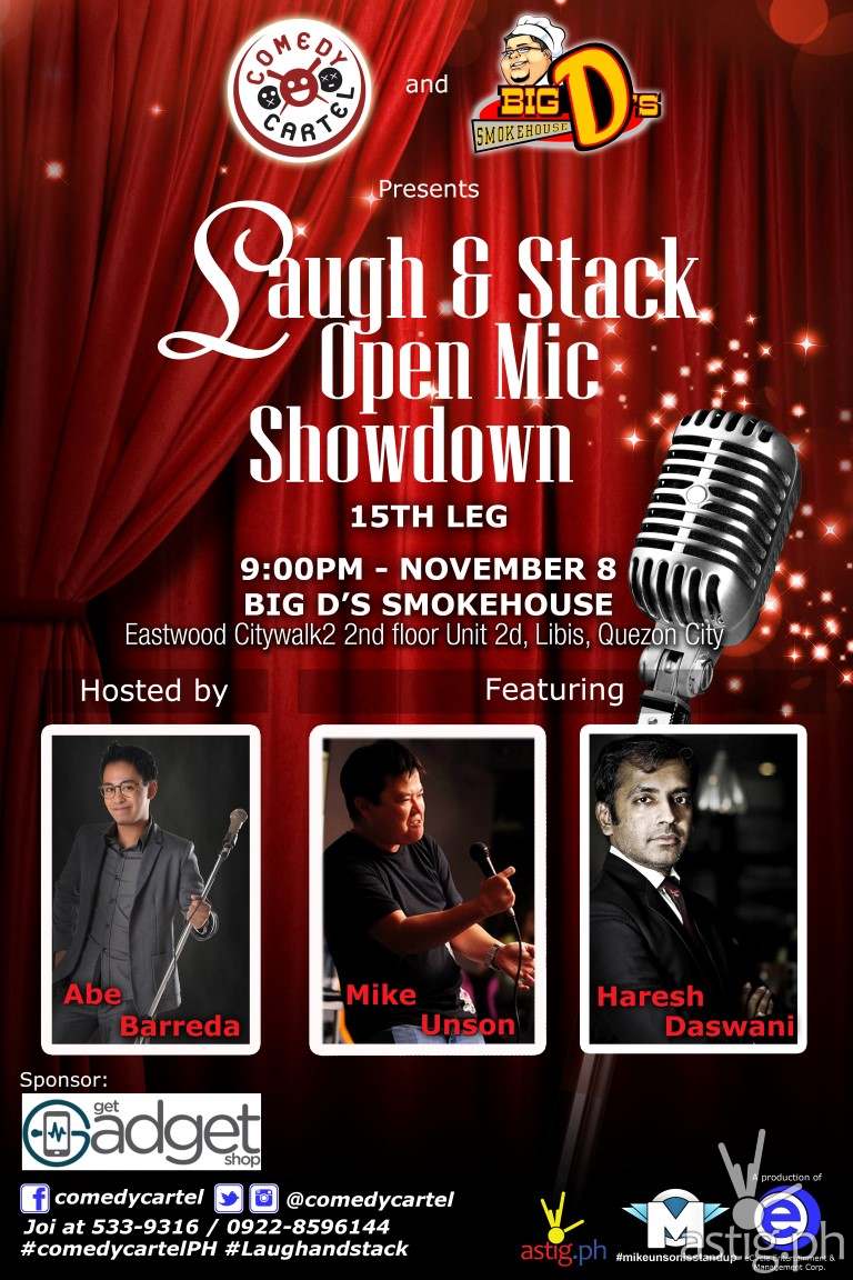 Laugh&Stack open mic showdown poster