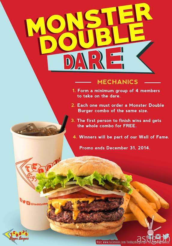 Teddy's Monster Double Dare at Teddy's Bigger Burgers poster