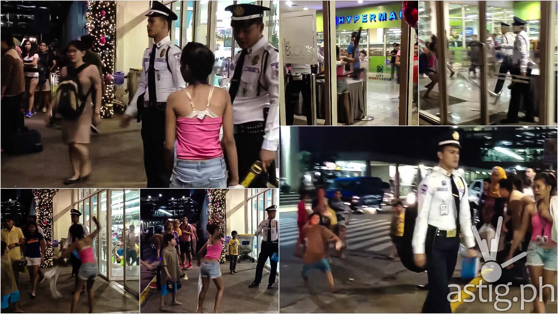Street Kids harass and beat up mall guards