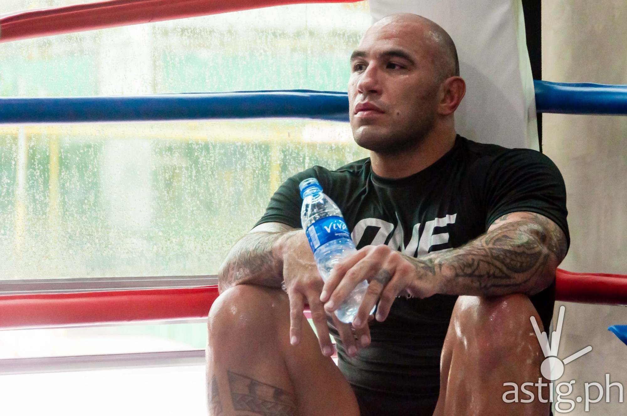 Brandon "The Truth" Vera at the ONE FC: Warrior's Way open workout in Taguig City, Philippines