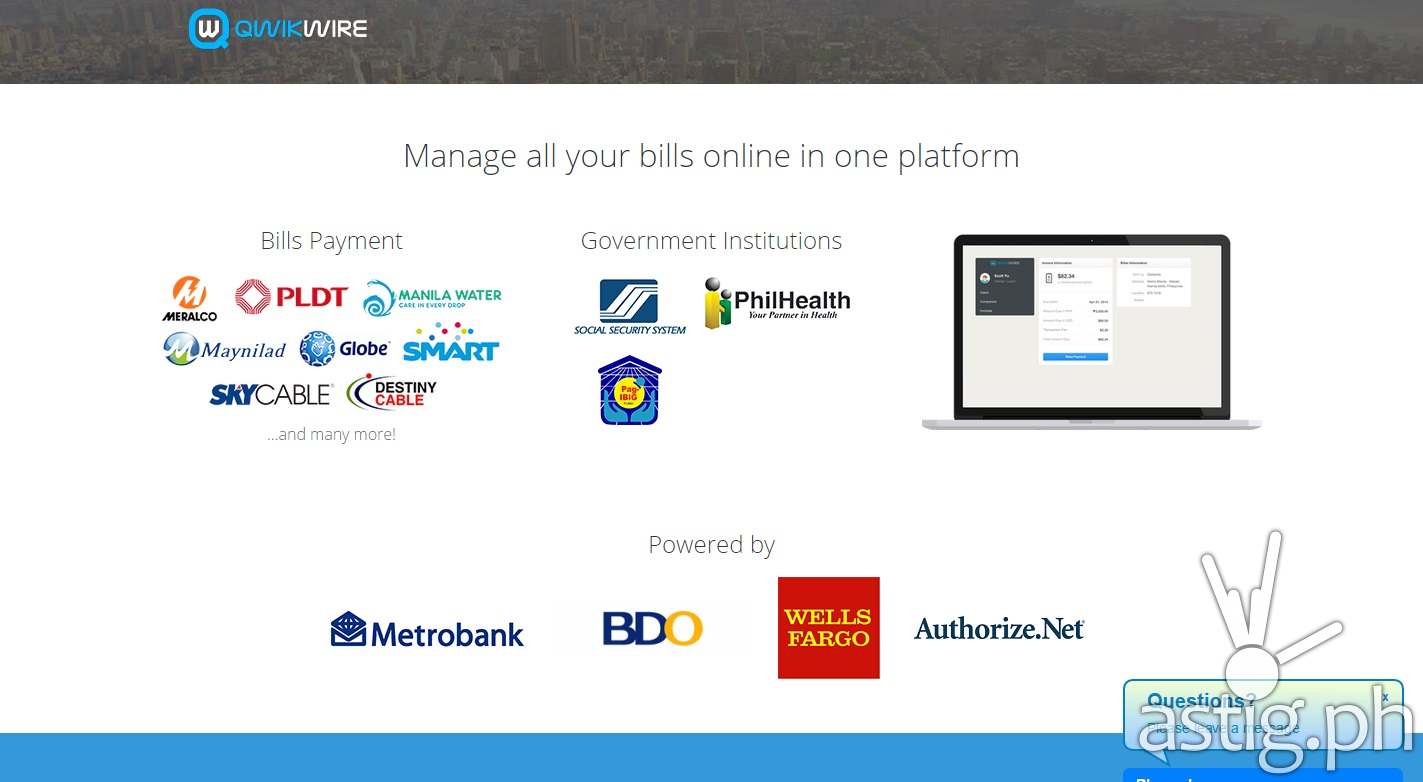 Qwikwire Pay online all your bills in the Philippines