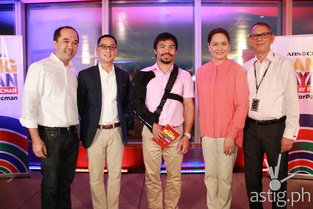 The People's Champ with (from L-R) Dino Laurena, Carlo Katigbak, Charo santos-Concio and March Ventos