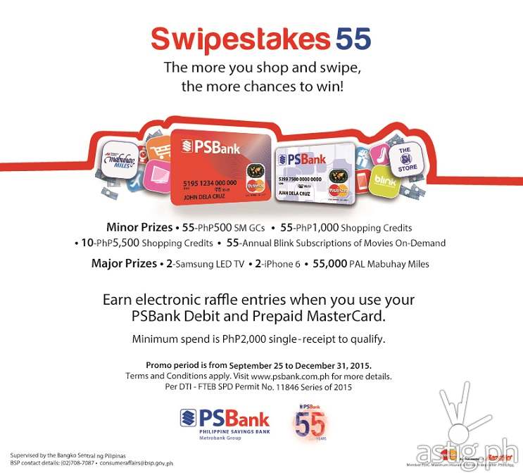 PSBank Swipestakes 55 PR