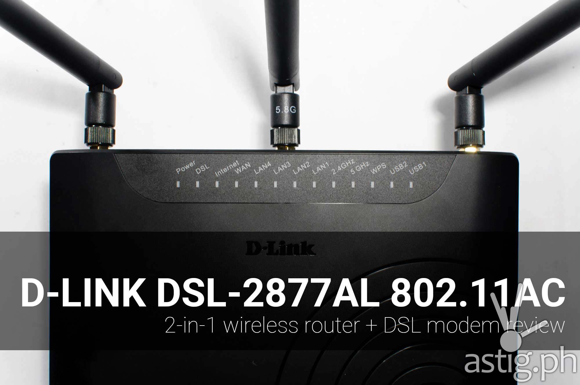 D-Link DSL-2877AL 802.11ac wireless router review