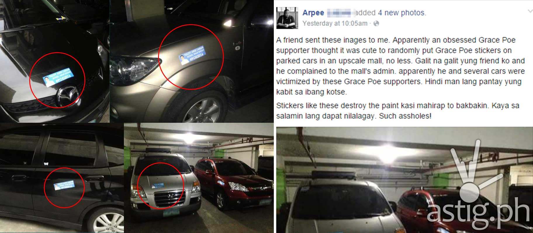 Grace Poe for president car stickers (via Facebook)