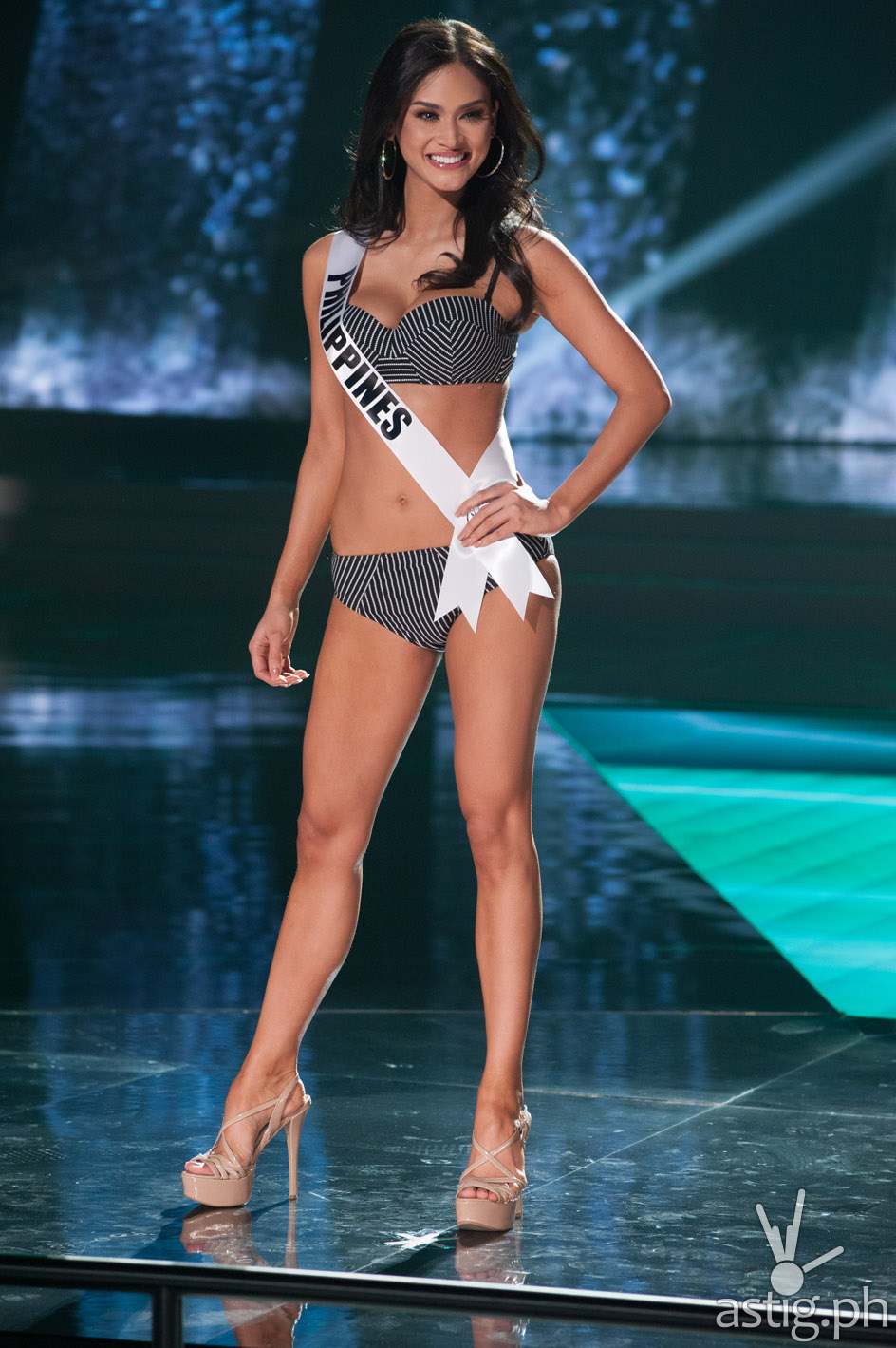 Pia Alonzo Wurtzbach, Miss Philippines 2015 competes on stage in Yamamay swimwear featuring footwear by Chinese Laundry during The 2015 MISS UNIVERSE® Preliminary Show at Planet Hollywood Resort & Casino Wednesday, December 16, 2015. The 2015 Miss Universe contestants are touring, filming, rehearsing and preparing to compete for the DIC Crown in Las Vegas. Tune in to the FOX telecast at 7:00 PM ET live/PT tape-delayed on Sunday, Dec. 20, from Planet Hollywood Resort & Casino in Las Vegas to see who will become Miss Universe 2015. HO/The Miss Universe Organization