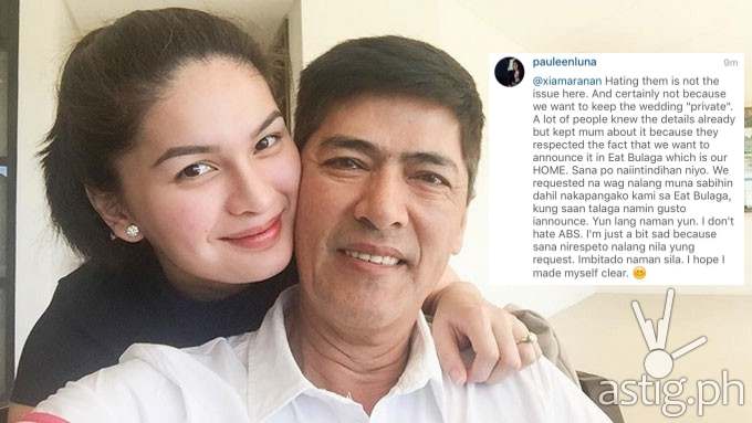 680px x 383px - Pauleen Luna asks ABS-CBN to respect her wedding's privacy | ASTIG.PH
