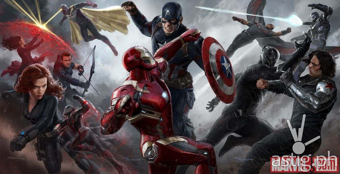Marvel's 'Captain America Civil War' concept art by Ryan Meinerding and Andy Park, coming to theaters May 6