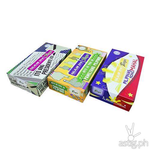 Tisyu election-themed tissue boxes