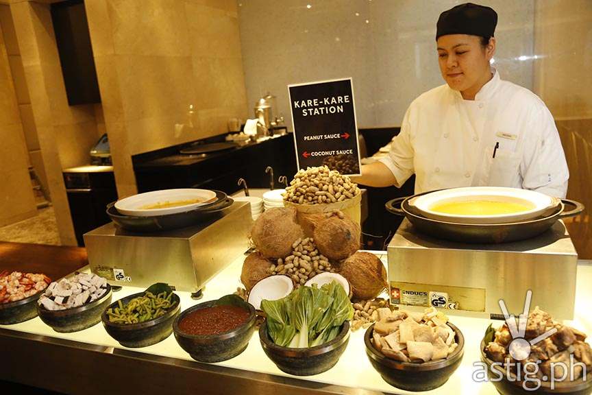 Choice of Pork Knuckles and Oxtail are offered in Kare Kare Station at Marriott Hotel Manila