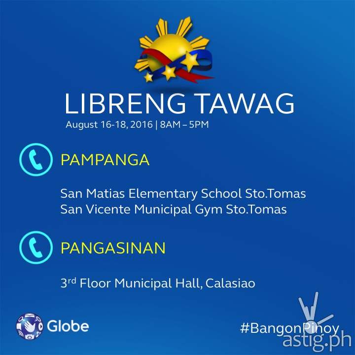 Globe Libreng Tawag Pampanga and Pangasinan