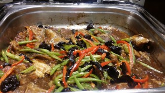 Salmon Head with Oyster Sauce