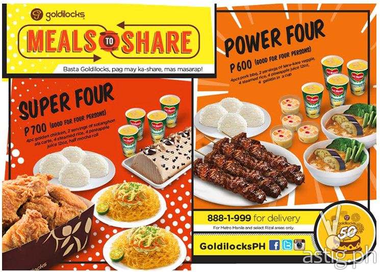 Sharing is caring: Goldilocks Meals to Share packages