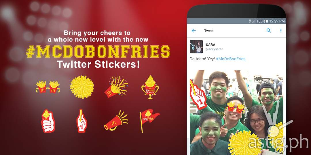 McDonalds BonFries Twitter stickers