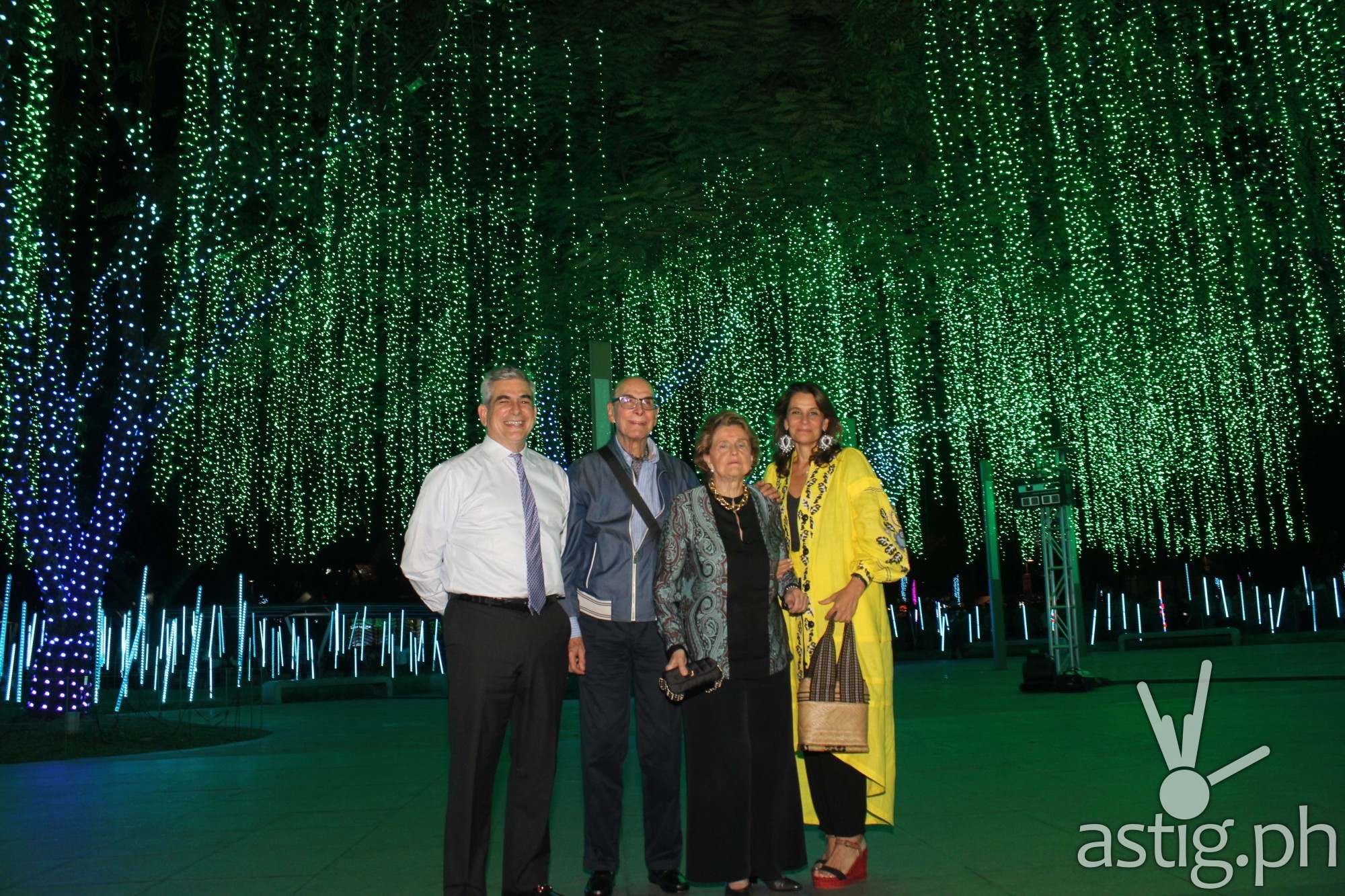 The Zobel family at the Ayala Triangle Gardens as they witness the world-class Festival of Lights.
