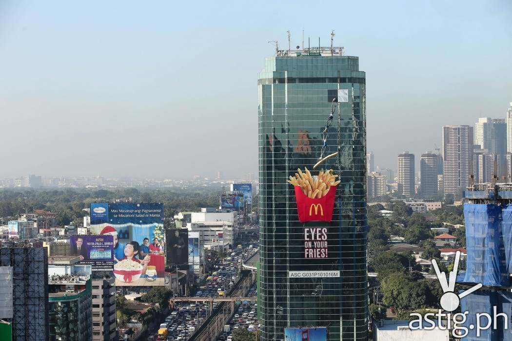 McDonald's World Famous Fries 3D billboard in Mandaluyong EDSA