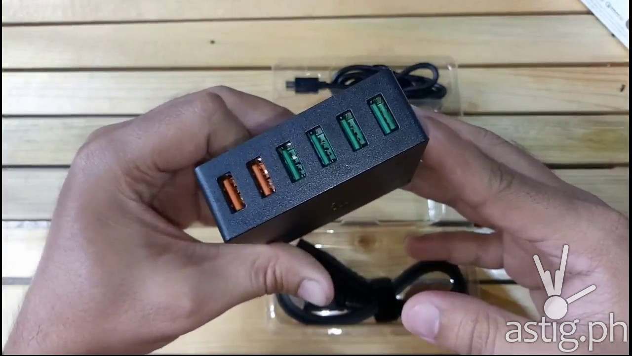 AUKEY PA-T11 6-port wall charger unboxing