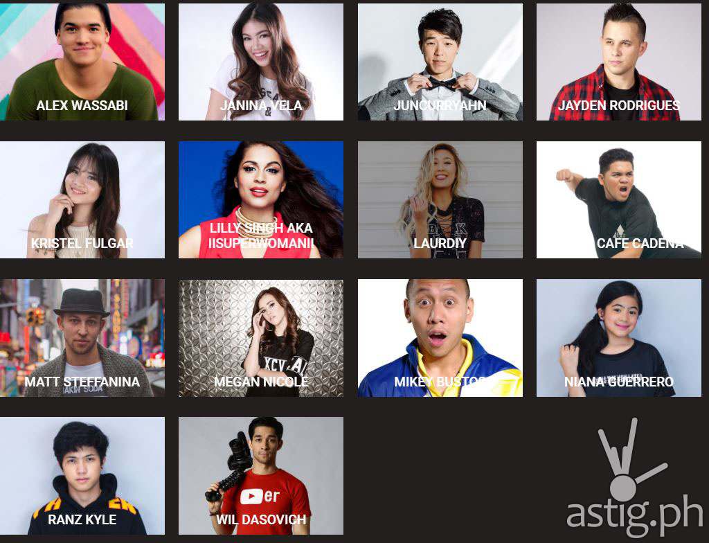 Lilly Singh Alex Wassabi Laurdiy To Join Ranz Kyle Mikey Bustos And Wil Dasovich For Youtube Fanfest 17 Astig Ph