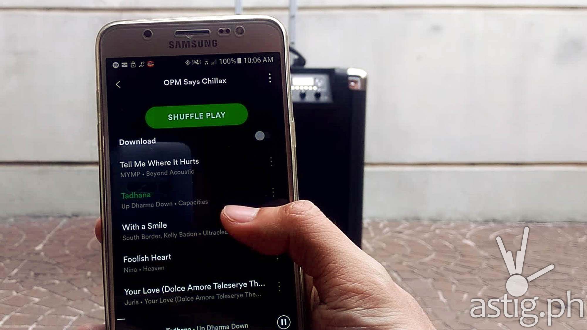 Streaming Spotify to the LD Roadjack 10 via Bluetooth