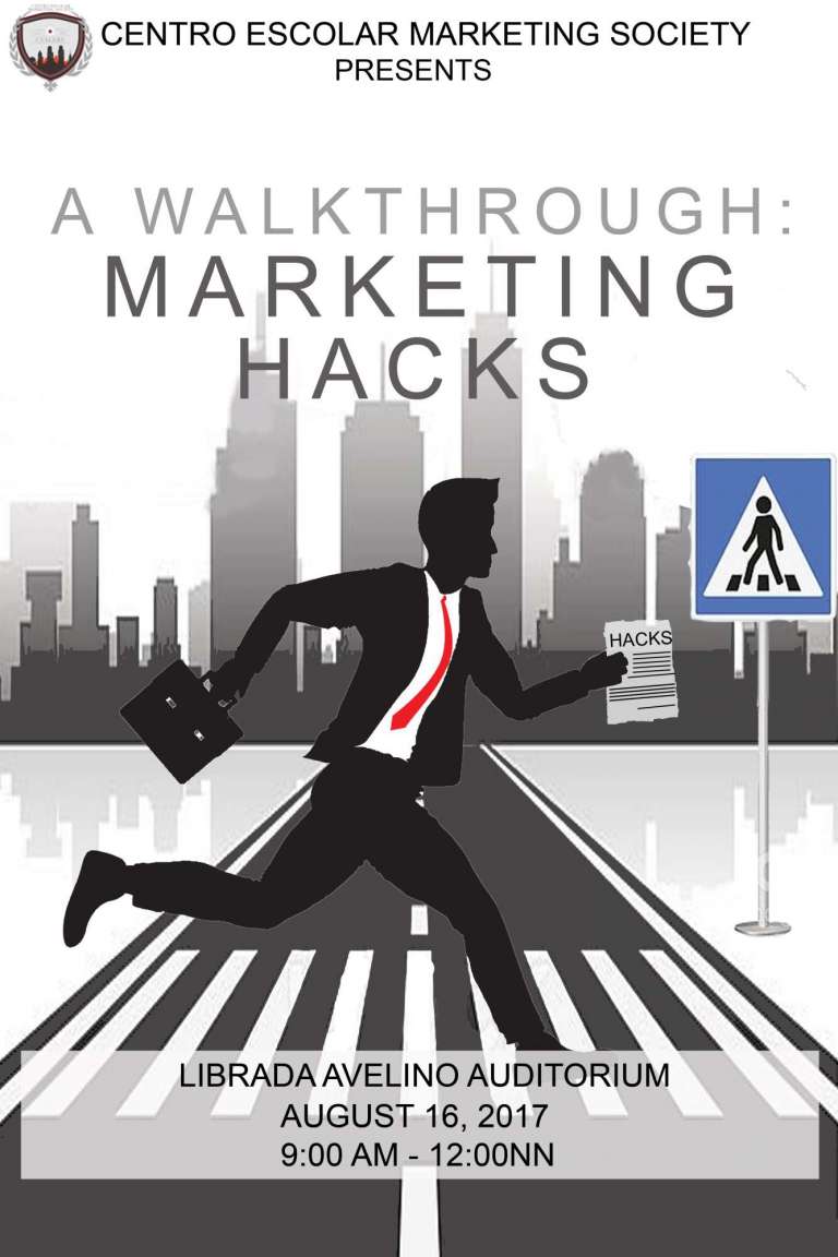 A Walkthrough Marketing Hacks CEU poster