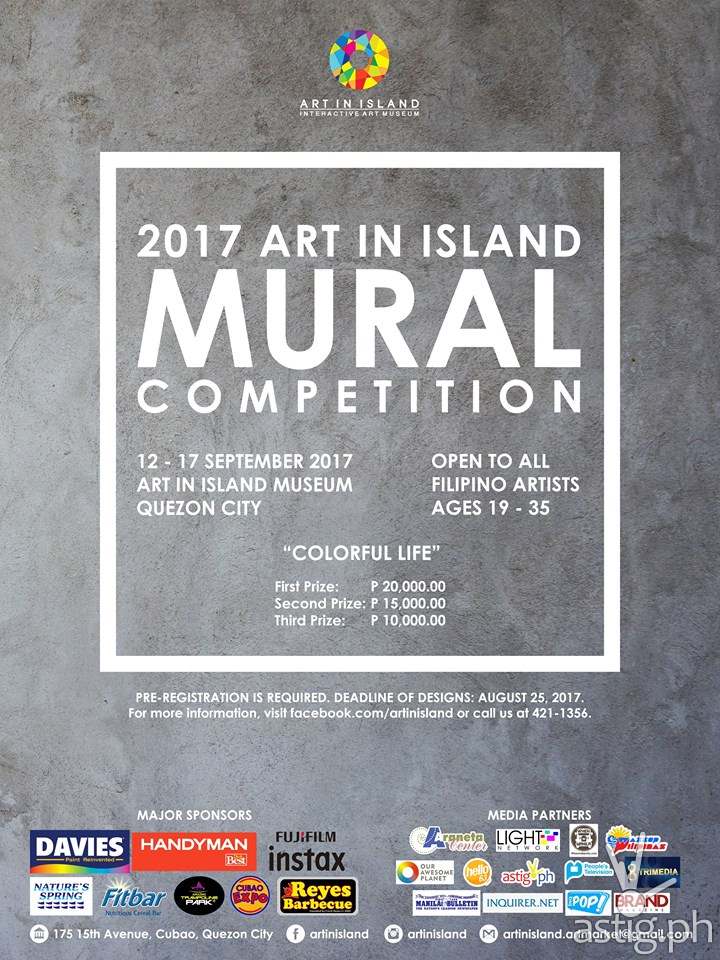 Art In Island mural competition event poster