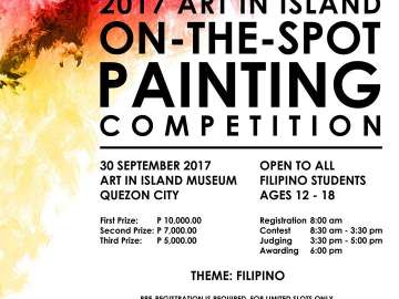 Art in Island on-the-spot painting competition event poster