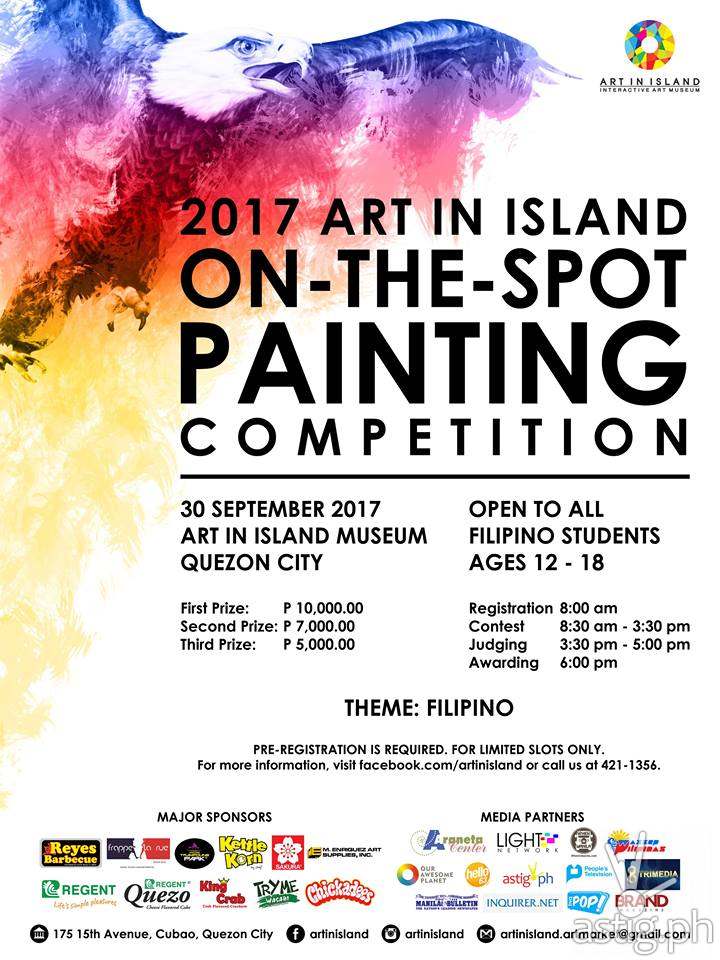 Art in Island on-the-spot painting competition event poster