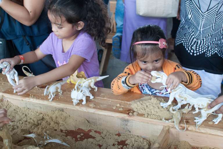 Dinosaur sandbox - Dinosaurs Around The World exhibit - Mind Museum BGC