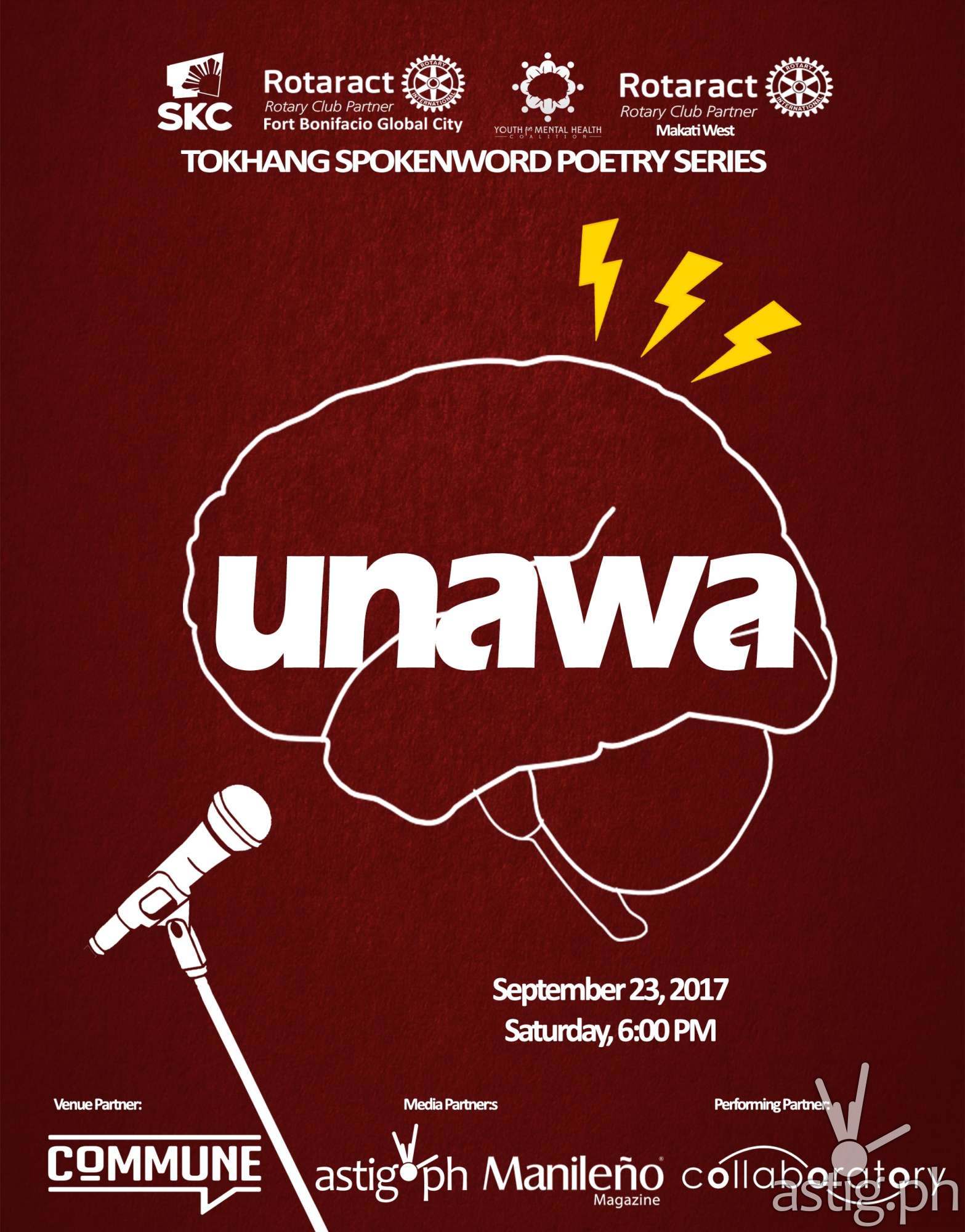UNAWA: Spoken Word Poetry Night for Mental Health Awareness poster
