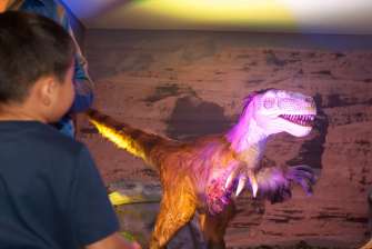 Velociraptor - Dinosaurs Around The World exhibit - Mind Museum BGC
