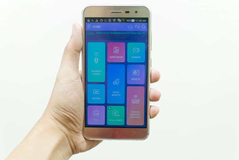 GV Smart App home screen - Grand Videoke Symphony 3 Pro