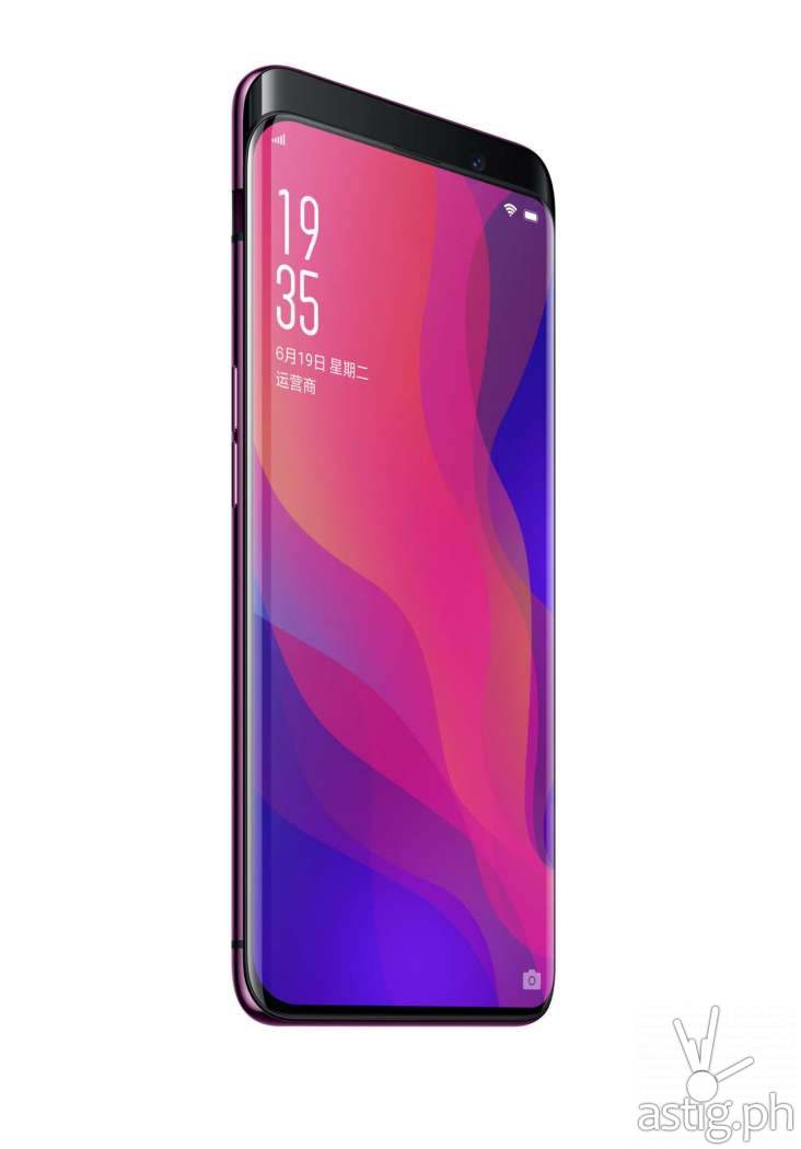 OPPO Find X front showing screen and pop-up camera