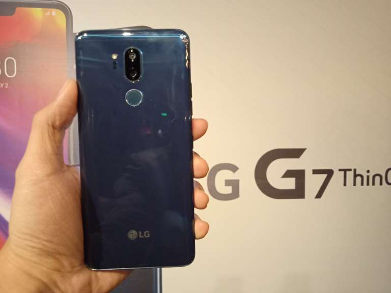 LG G7 ThinQ back handheld