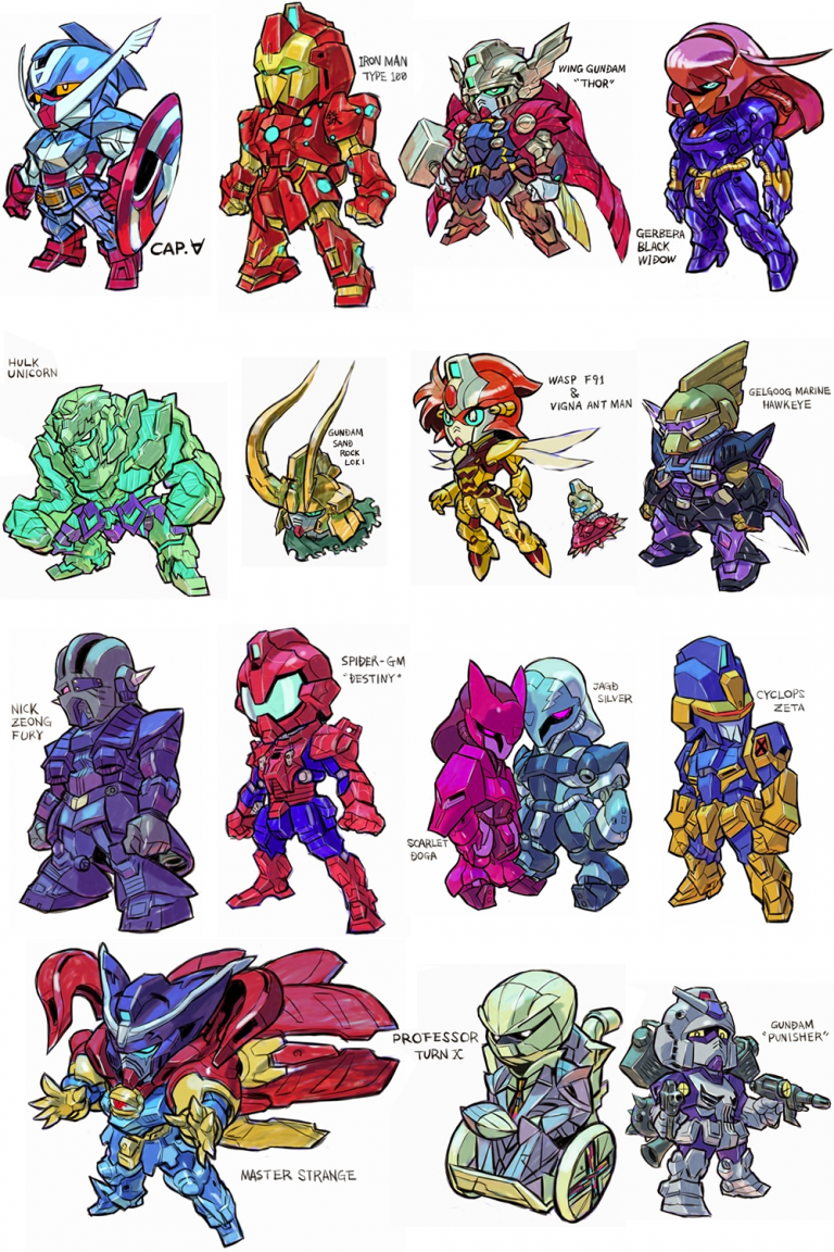 Gundam Marvel Superheroes