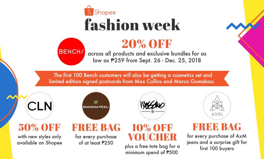 20% off all Bench products during Shopee's Fashion Week