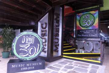 The Music Museum lobby all decked out for 30